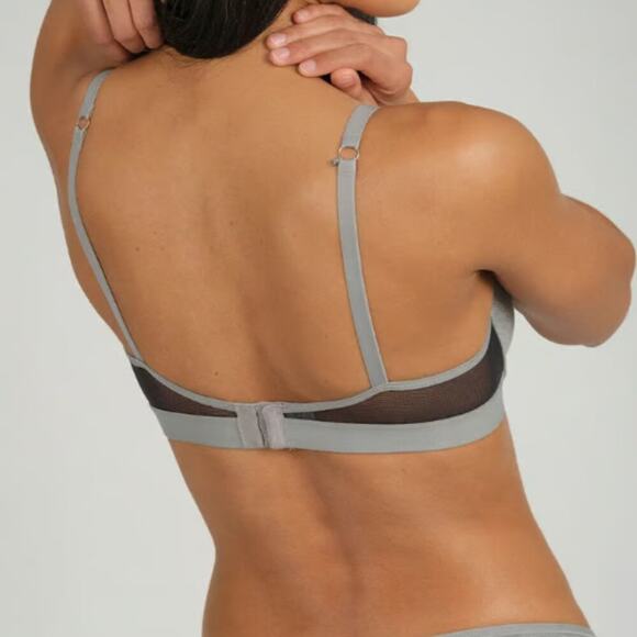 NWT LIVELY All Day T Shirt Bra Heather Gray Size 32B - Picture 3 of 6